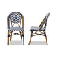 Baxton Studio Celie Classic French Indoor and Outdoor Grey and White Bamboo Style Stackable Bistro Dining Chair Set of 2 | Dining Chairs | Modishstore - 4