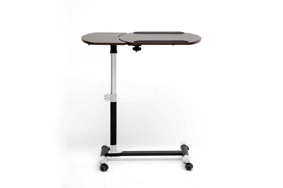 Baxton Studio Olsen Wenge/Black Wheeled Laptop Tray Table with Tilt Control | Desks | Modishstore - 2