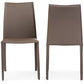 Baxton Studio Rockford Modern and Contemporary Taupe Bonded Leather Upholstered Dining Chair (Set of 2) | Dining Chairs | Modishstore