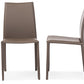 Baxton Studio Rockford Modern and Contemporary Taupe Bonded Leather Upholstered Dining Chair (Set of 2) | Dining Chairs | Modishstore - 2