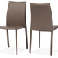 Baxton Studio Rockford Modern and Contemporary Taupe Bonded Leather Upholstered Dining Chair (Set of 2) | Dining Chairs | Modishstore - 3