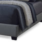 Baxton Studio Romeo Contemporary Grey Button-Tufted Upholstered Queen Size Bed | Beds | Modishstore - 3