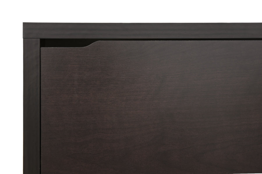 Baxton Studio Simms Dark Brown Modern Shoe Cabinet | Cabinets | Modishstore - 3