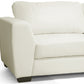 Baxton Studio Orland White Leather Modern Sectional Sofa Set with Right Facing Chaise | Sofas | Modishstore - 3