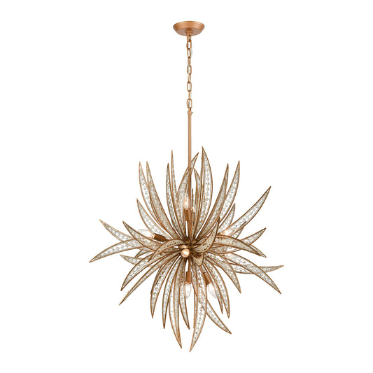 Naples Chandelier in Matte Gold with Clear Crystal by ELK Lighting | Modishstore | Chandeliers