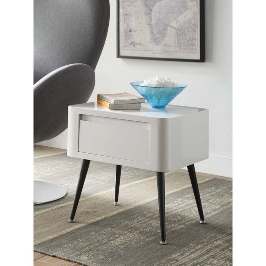 Black And White Side Table With Short Legs By 4D Concepts | Side Tables | Modishstore