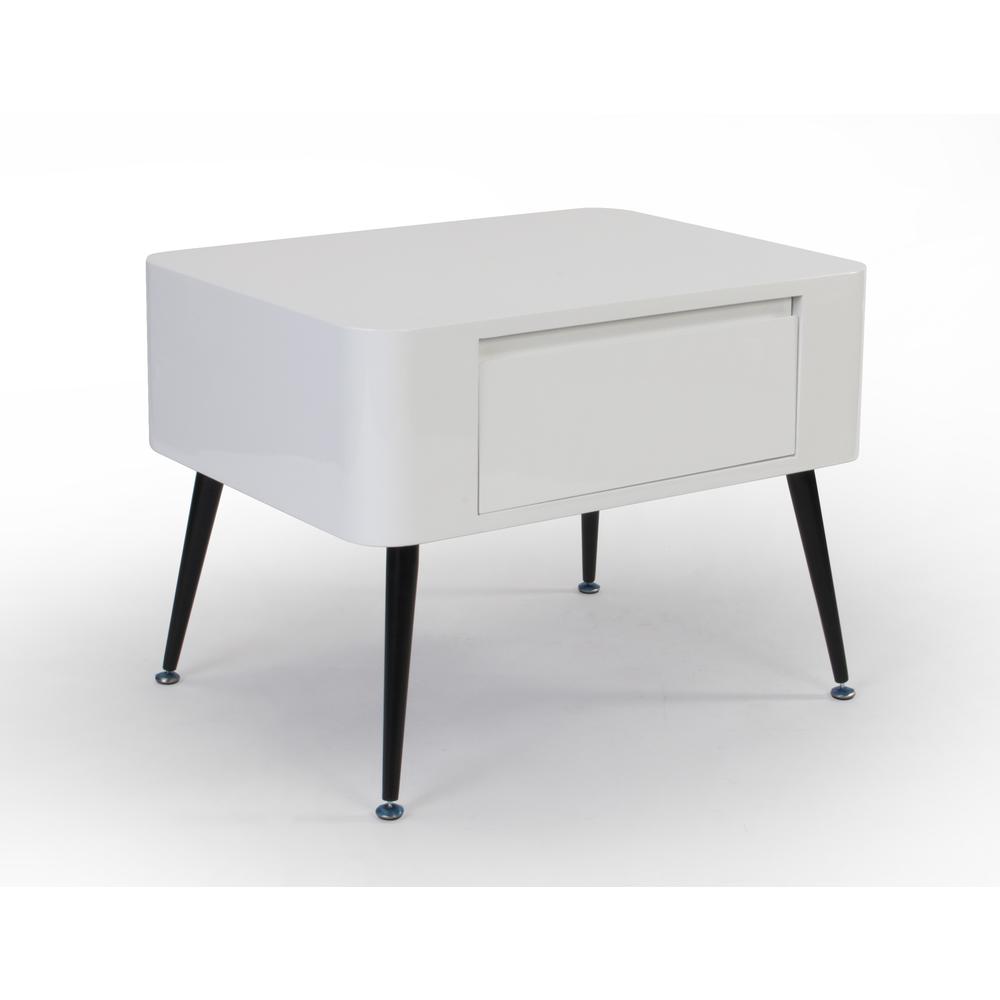 Black And White Side Table With Short Legs By 4D Concepts | Side Tables | Modishstore - 2