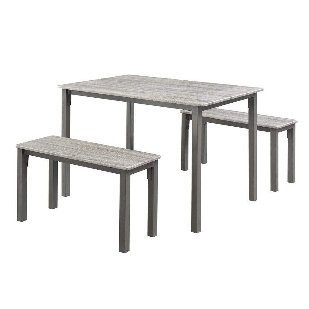 Tool Less Boltzero Dining Table With 2 Benches By 4D Concepts - Bg2364580 | Dining Sets | Modishstore - 2
