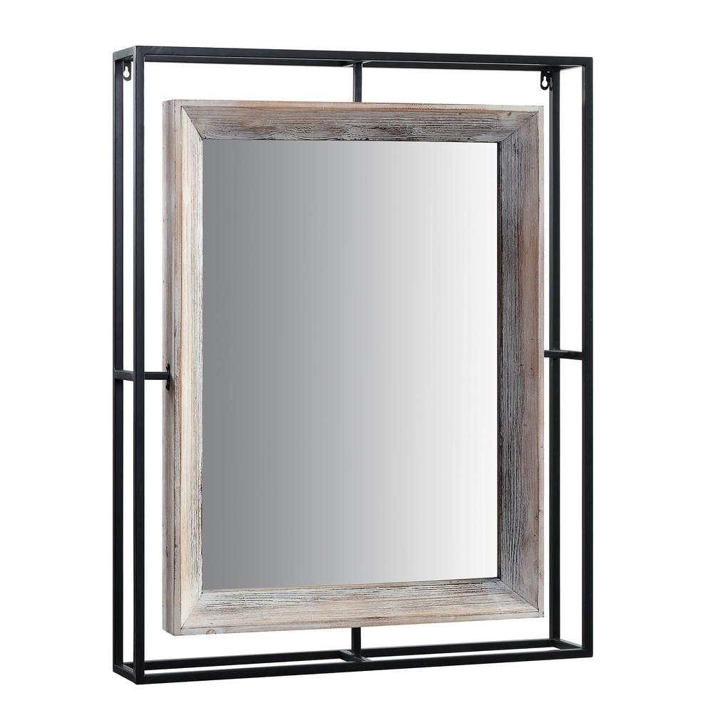 Alta Collection Mirror W/Fir And Metal/Brown By 4D Concepts | Mirrors | Modishstore - 2