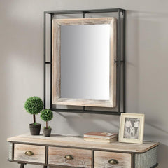 Alta Collection Mirror W/Fir And Metal/Brown By 4D Concepts