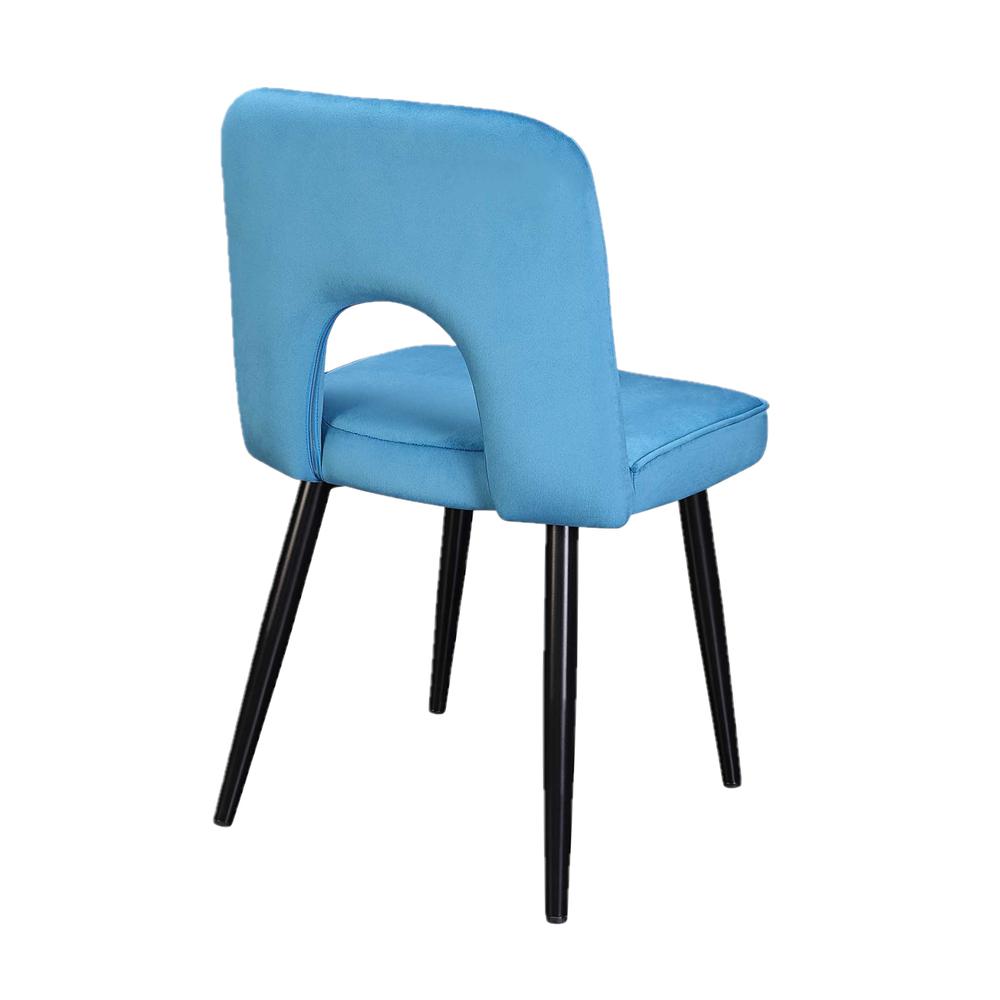 Nancy Chair Set Of 2 - Teal Velvet/Black Legs By 4D Concepts | Dining Chairs | Modishstore - 3