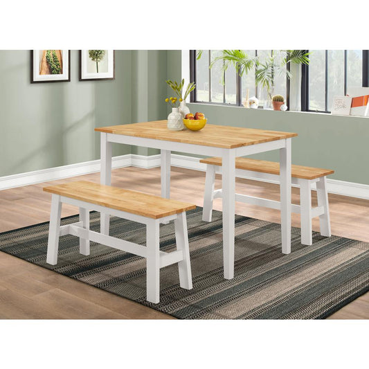 New York Table With 2 Benches By 4D Concepts - 534110 | Dining Sets | Modishstore