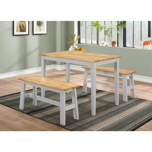 New York Table With 2 Benches By 4D Concepts - Bg2885205 | Dining Sets | Modishstore