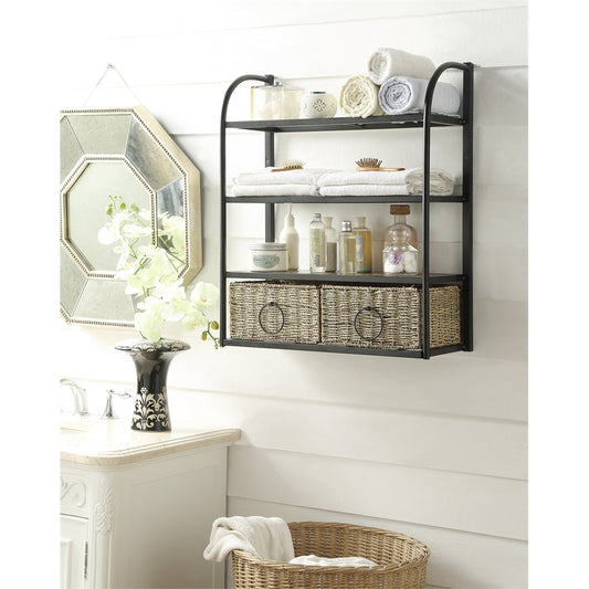 Windsor Storage Unit With 2 Baskets By 4D Concepts | Wall Shelf | Modishstore