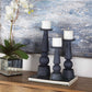 Uttermost Cassiopeia Blue Glass Candleholders, S/3 | Modishstore | Candle Holders-2