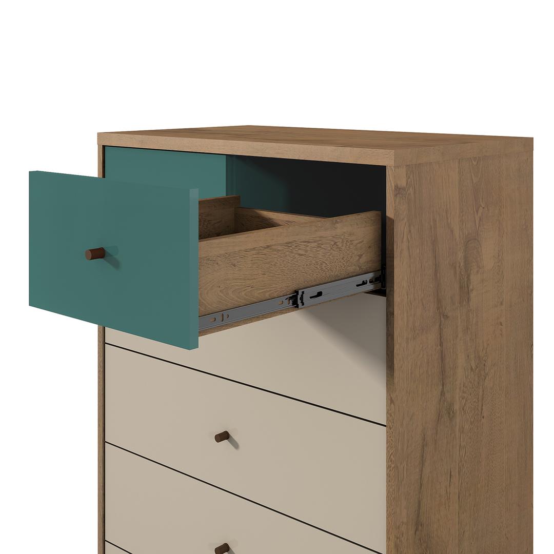 Manhattan Comfort Joy 48.43" Tall Dresser with 6 Full Extension Drawers | Dressers | Modishstore-7