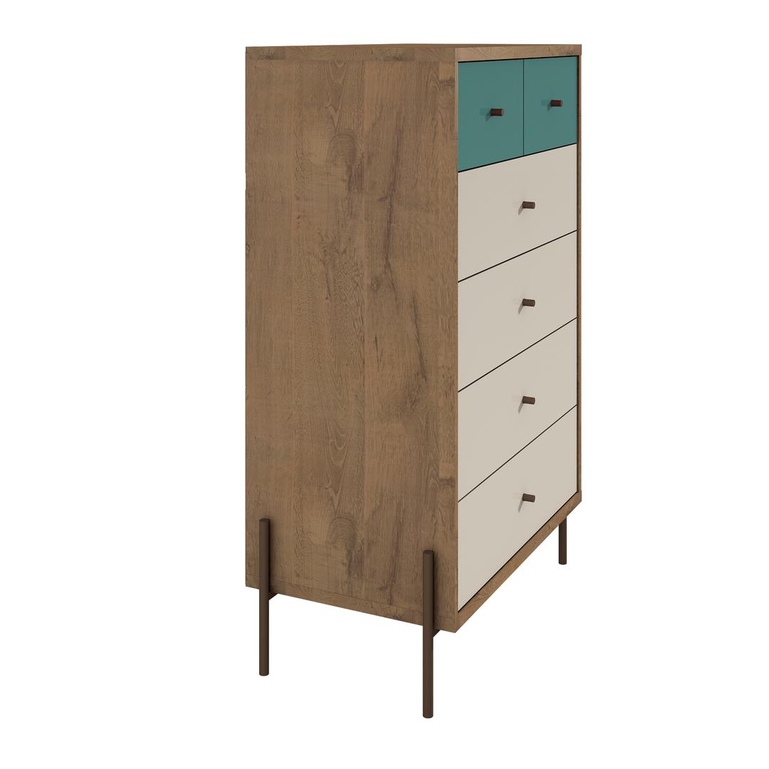 Manhattan Comfort Joy 48.43" Tall Dresser with 6 Full Extension Drawers | Dressers | Modishstore-9