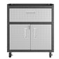 Manhattan Comfort 3-Piece Fortress Mobile Space-Saving Steel Garage Cabinet and Worktable 4.0 in Grey | Drawers | Modishstore-3