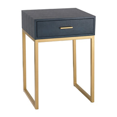 Sterling Industries Shagreen Side Table In Navy