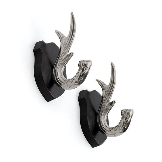 Pair Of Antler Hooks - Set Of 2 by GO Home