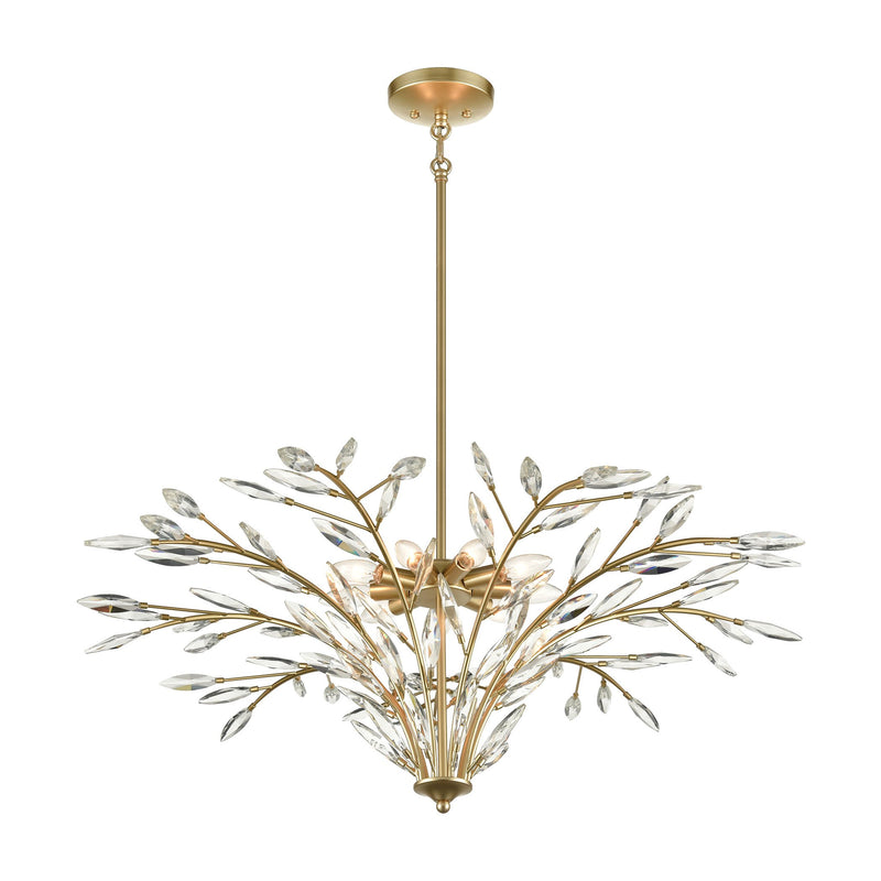 Flora Grace 7-Light Chandelier in Champagne Gold with Clear Crystal by ELK Lighting-2