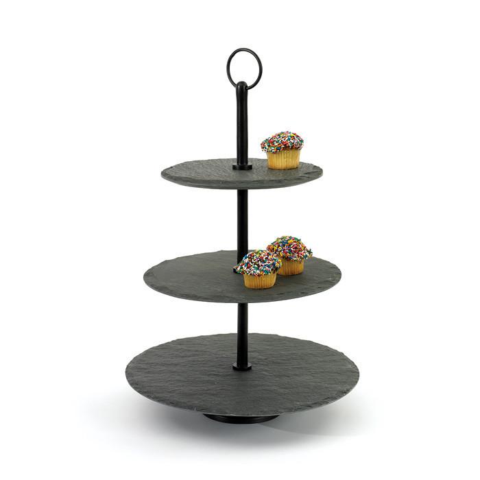 Round Slate Fruit Stand by GO Home