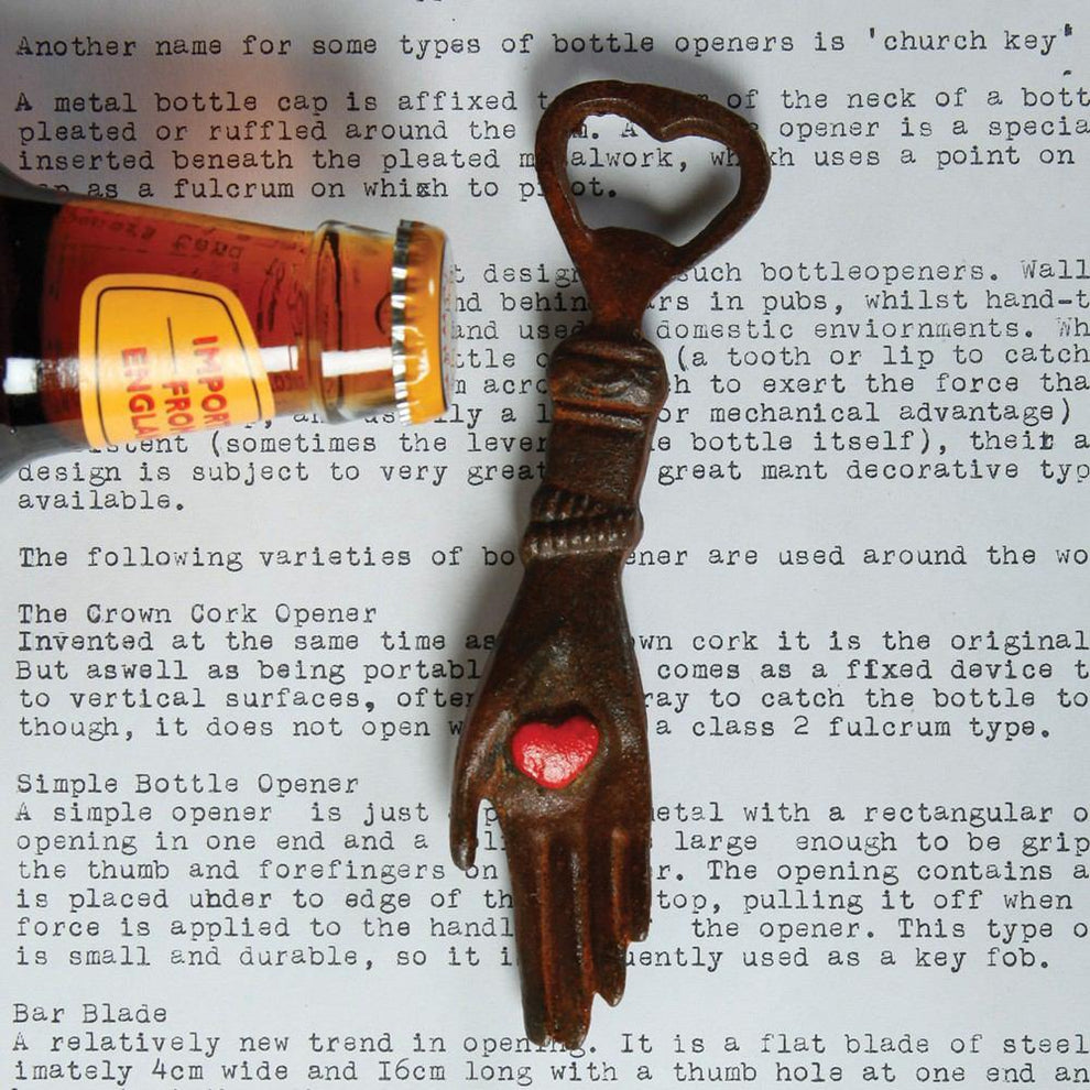 HomArt Hand With Heart Bottle Opener - Natural - Set of 6-3