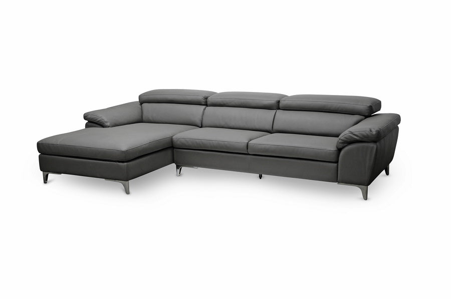 baxton studio voight gray modern sectional sofa | Modish Furniture Store-3