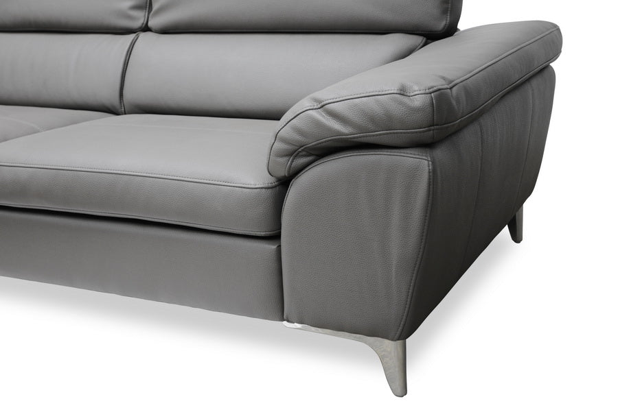 baxton studio voight gray modern sectional sofa | Modish Furniture Store-5