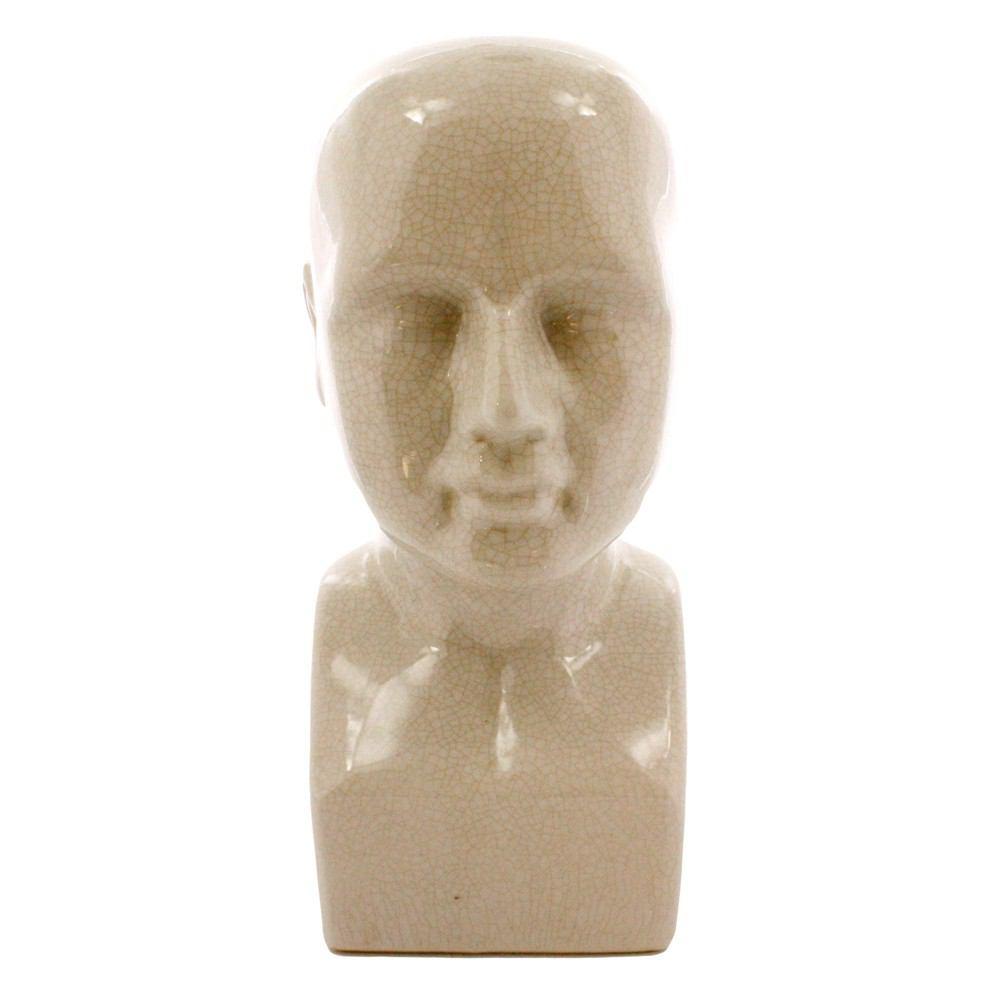 HomArt Phrenology Head - Ceramic - Large - White-2