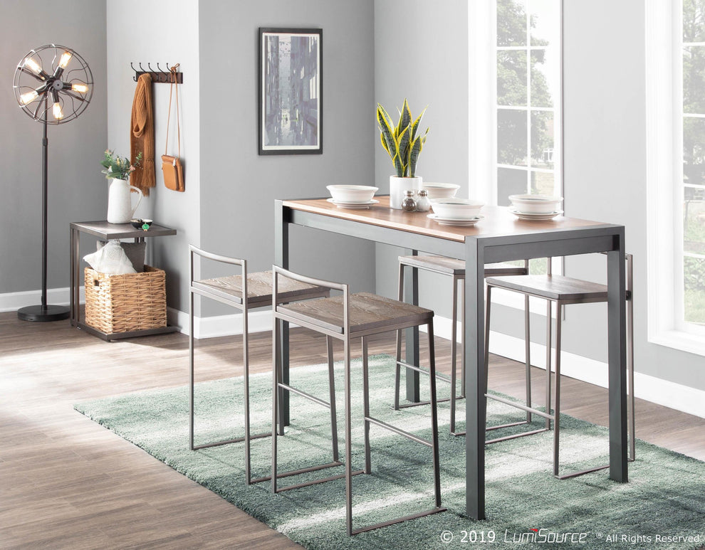 LumiSource Fuji Stacker Counter Stool - Set of 2 | Modishstore | Counter Stools