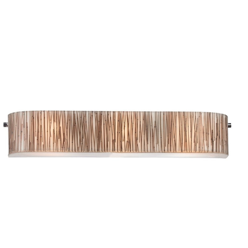 Modern Organics 3-Light Vanity Sconce in Chrome with Bamboo Stem Shade - Includes LED Bulbs ELK Lighting | Sconces | Modishstore