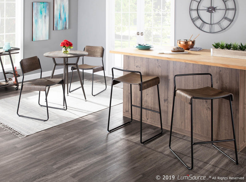 LumiSource Dali Industrial Chair - Set of 2 | Modishstore | Accent Chairs