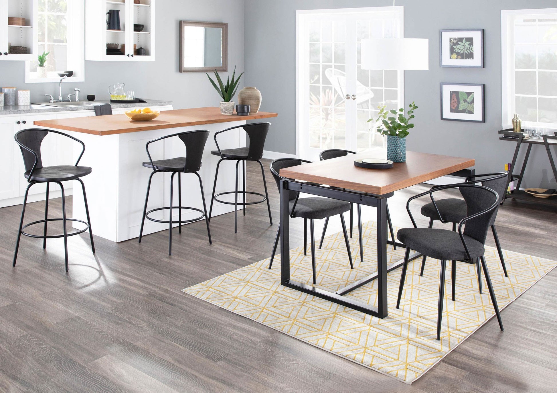LumiSource Waco Upholstered Chair | Modishstore | Dining Chairs