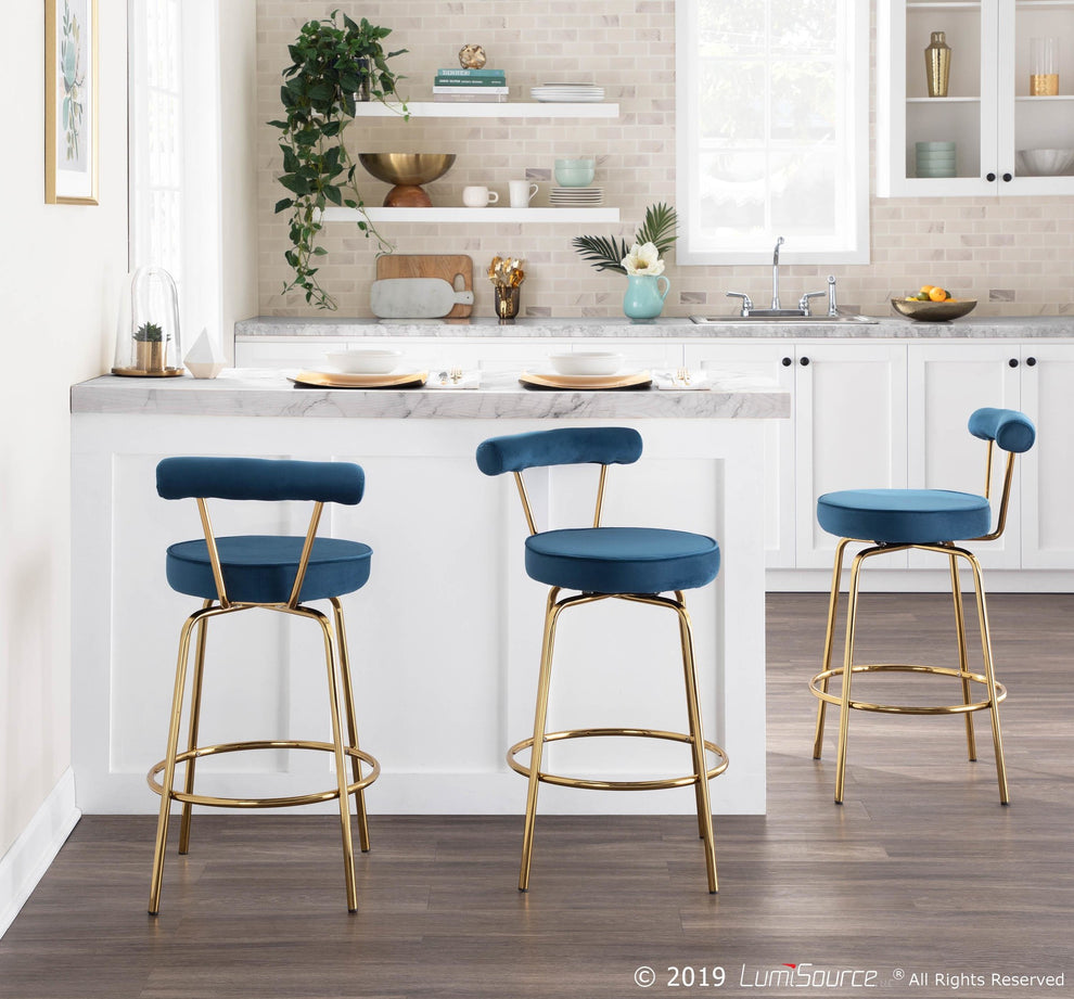 LumiSource Rhonda Counter Stool - Set of 2 | Modishstore | Counter Stools
