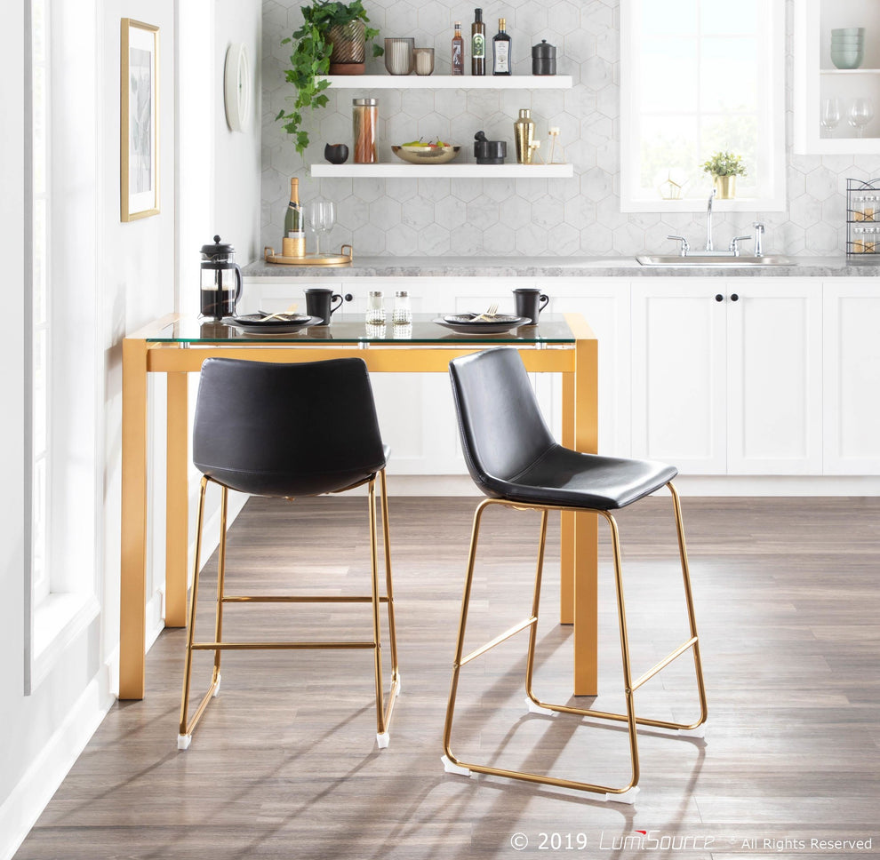LumiSource Duke Counter Stool - Set of 2 | Modishstore | Counter Stools