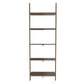 Manhattan Comfort Cooper 5-Shelf  Floating Ladder Bookcase in Oak | Bookcases | Modishstore-2