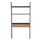 Manhattan Comfort Cooper Ladder Desk with 2 Floating Shelves in Black | Desks | Modishstore-3