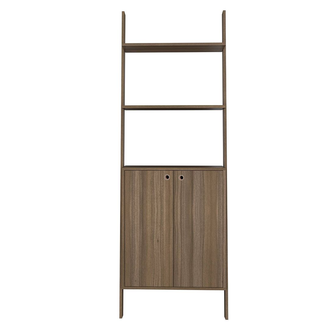 Manhattan Comfort Cooper Ladder Display Cabinet with 2 Floating Shelves  in Oak | Cabinets | Modishstore-2