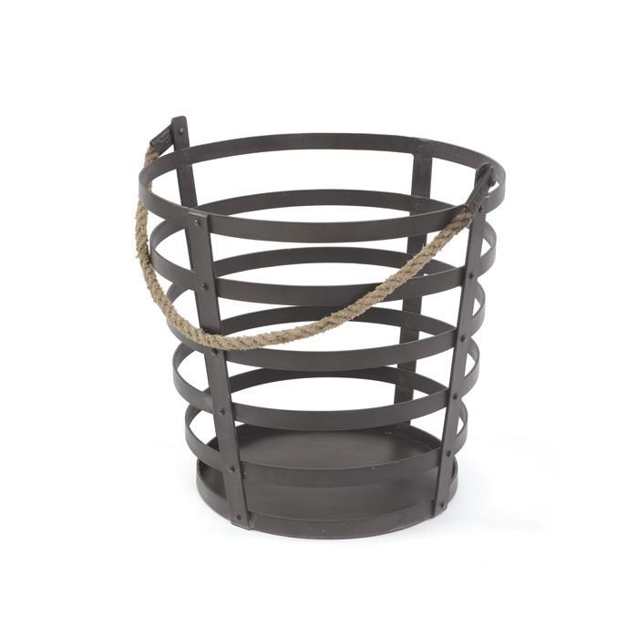 Iron and Rope Basket by GO Home