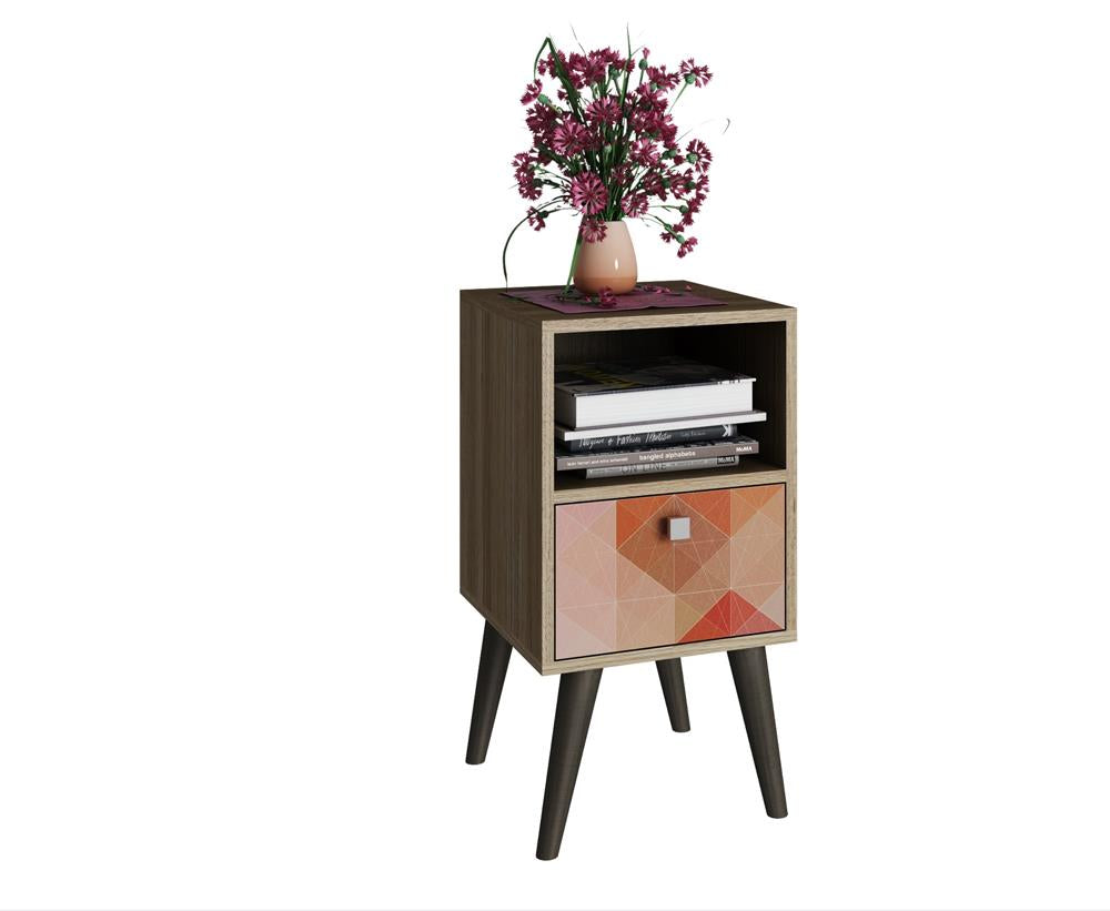 Accentuations by Manhattan Comfort Abisko Stylish Side Table with 1 Cubby and 1 Drawer | Side Tables | Modishstore-4