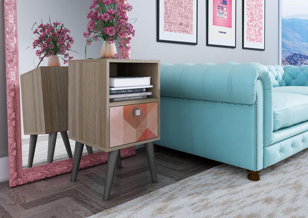 Accentuations by Manhattan Comfort Abisko Stylish Side Table with 1 Cubby and 1 Drawer | Side Tables | Modishstore-6