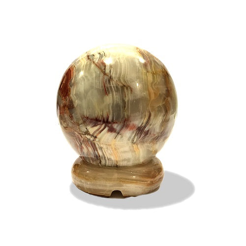 Spherical Onyx Carved Table Lamp | ModishStore | Table Lamps