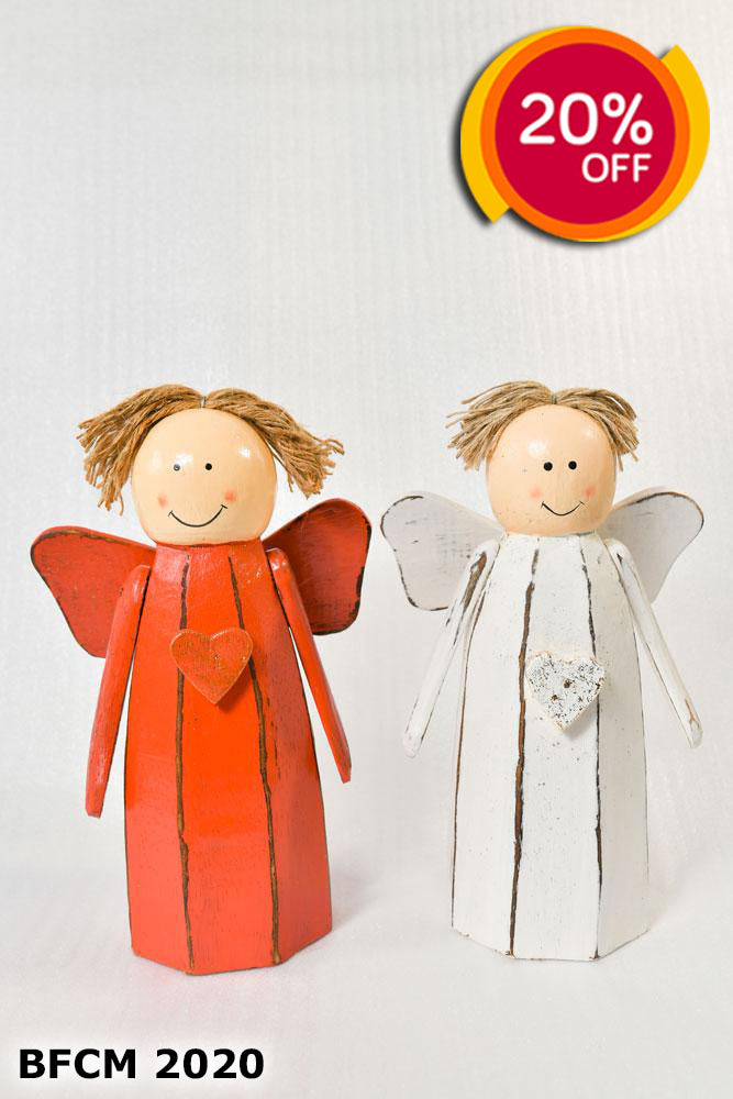 Celeste Christmas Angels -Red & White-by Artisan Living ALX107-4