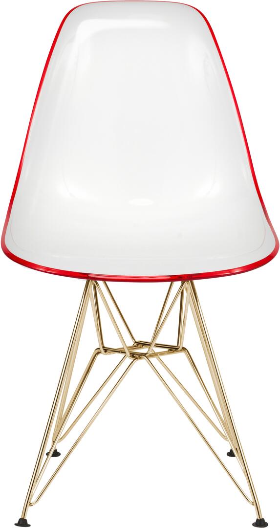 LeisureMod Cresco Molded 2-Tone Eiffel Side Chair with Gold Base, Set of 4 | Side Chairs | Modishstore - 2