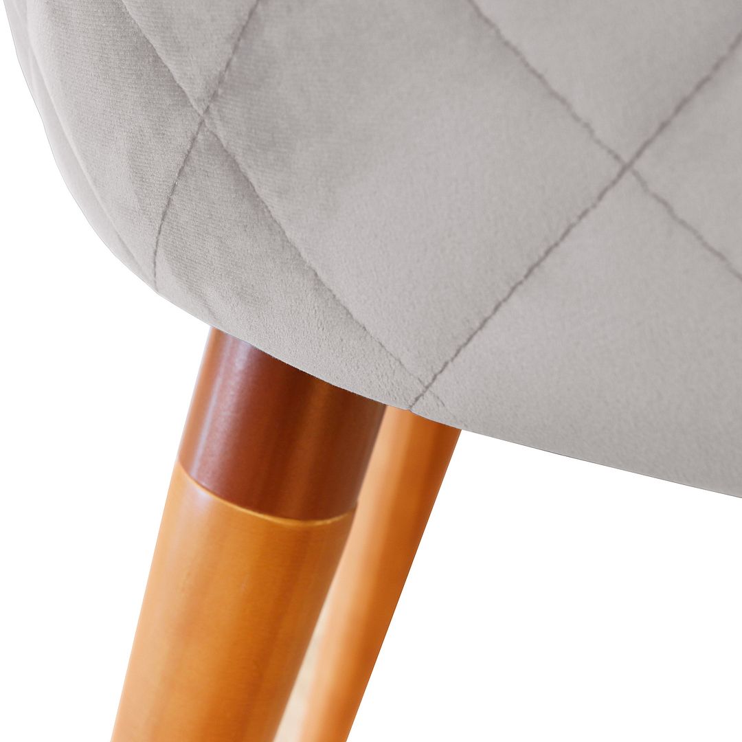 Manhattan Comfort Kari Velvet Matelassé Accent Chair in Beige - Set of 2 | Accent Chairs | Modishstore-2