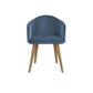 Manhattan Comfort Kari Velvet Matelassé Accent Chair in Blue - Set of 2 | Accent Chairs | Modishstore-3