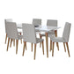Manhattan Comfort 7-Piece Utopia 62.99" Dining Set with 6 Dining Chairs | Dining Sets | Modishstore-2