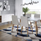 Manhattan Comfort 7-Piece Utopia 62.99" Dining Set with 6 Dining Chairs | Dining Sets | Modishstore