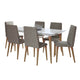 Manhattan Comfort 7-Piece Utopia 62.99" Dining Set with 6 Dining Chairs | Dining Sets | Modishstore-8